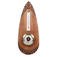 BAROMÈTRE BOIS SCULPTÉ<br>RECONDITIONNÉ